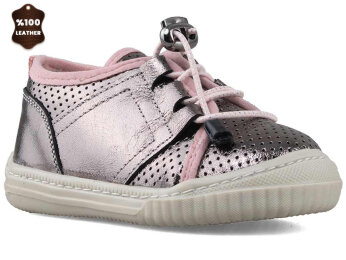 Momy İlkadım 103-1 Bebe Deri - Platin - Momy