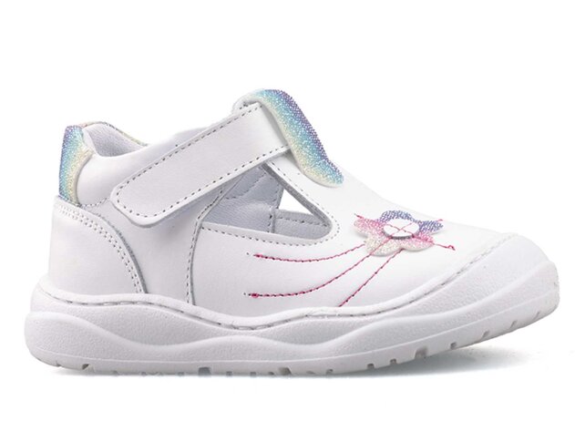 Muncur 113 İlkadım Deri - Beyaz/Simli - 1