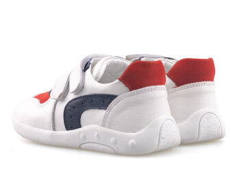 Muncur 201 İlkadım Deri - Beyaz/Kırmızı - 4