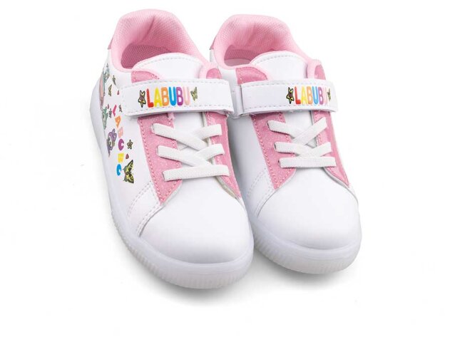 Nano Kids 2025 Patik Cilt Işıklı - Beyaz/Pembe - 2