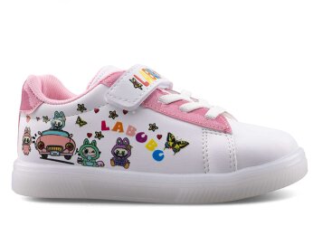 Nano Kids 2025 Patik Cilt Işıklı - Beyaz/Pembe - Nano Kids