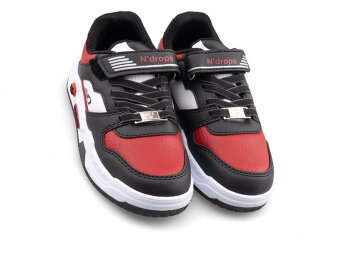 Ndrops 012 Patik Cilt Işıklı - Siyah/Kırmızı - Ndrops