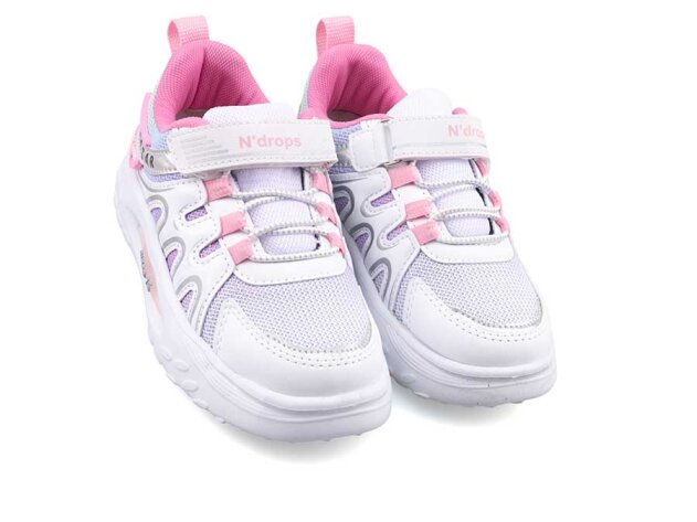 Ndrops 020 Patik Triko - Beyaz/Pembe - 2