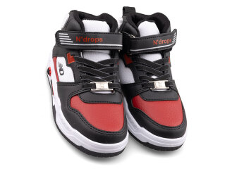 Ndrops 021 Patik Cilt Işıklı - Siyah/Kırmızı - Ndrops