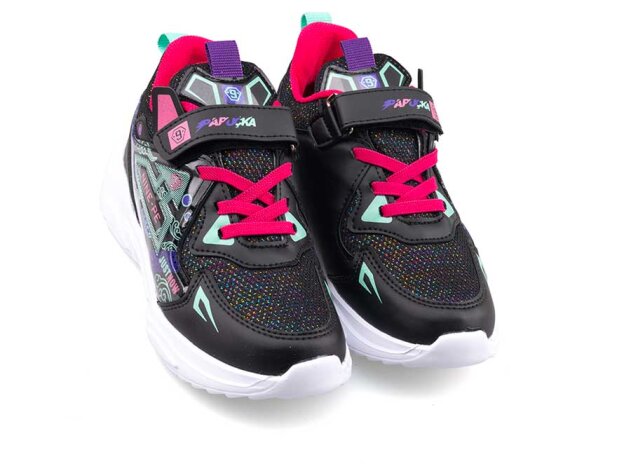 Papuçka OK-03 Filet Triko - Siyah/Simli - 2