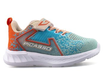 Picasso 328 Filet Triko - Su Yeşili/Mavi/Kiremit - Picasso