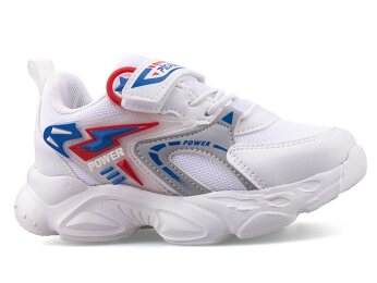 Picasso Kids 226 Patik Anrk - Beyaz/Saks/Kırmızı - Picasso