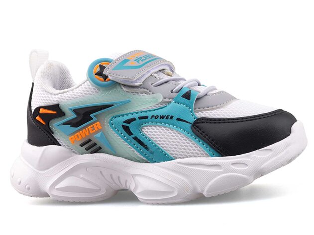 Picasso Kids 226 Patik Anrk - Beyaz/Turkuaz/Siyah - 1