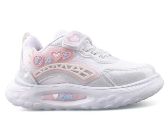 Picasso Kids 227 Patik Anrk Simli - Beyaz/Lila/Pudra/Simli - 1