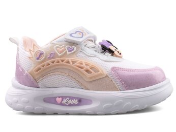 Picasso Kids 227 Patik Anrk Simli - Beyaz/Lila/Simli - Picasso