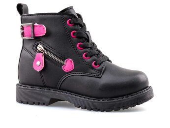 Polact 24046 Patik Bot Tokalı - Siyah/Fuşya - Polact