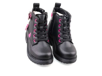 Polact 24046 Patik Bot Tokalı - Siyah/Fuşya - Polact