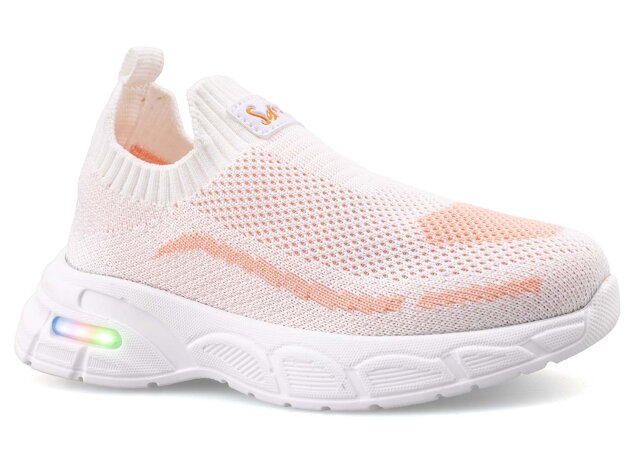 Sempaty 300 Patik Triko Işıklı - Beyaz/Oranj - 1