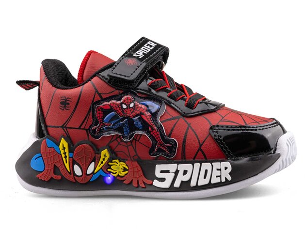 Spider 836 Bebe Cilt Işıklı - Kırmızı/Siyah - 1