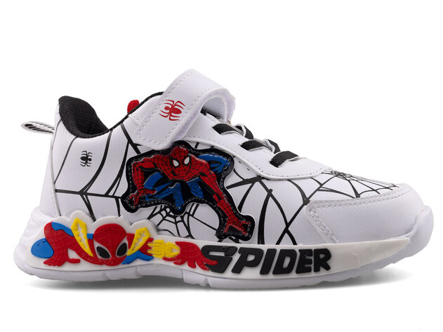 Spider 836 Patik Cilt Işıklı - Beyaz/Siyah - 1