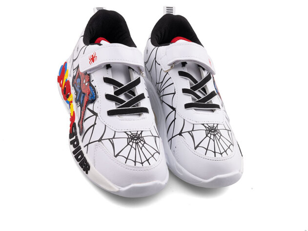 Spider 836 Patik Cilt Işıklı - Beyaz/Siyah - 2