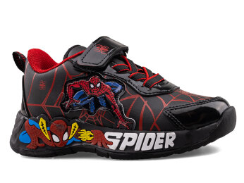 Spider 836 Patik Cilt Işıklı - Siyah/Kırmızı - Spider