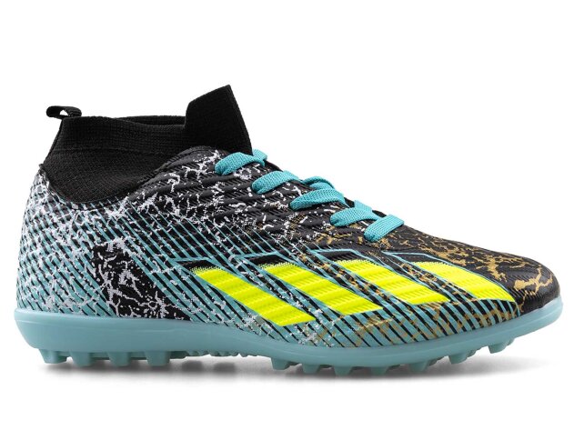 Sportaç 102 Garson Halısaha Çoraplı - Siyah/Sarı/Su Yeşili - 1