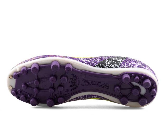 Sportaç 102 Garson Krampon Çoraplı - Siyah/Sarı/Mor - 4