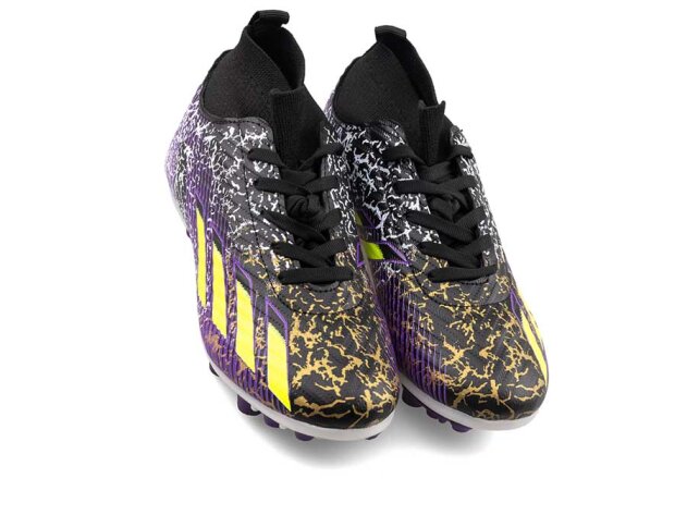 Sportaç 102 Garson Krampon Çoraplı - Siyah/Sarı/Mor - 2