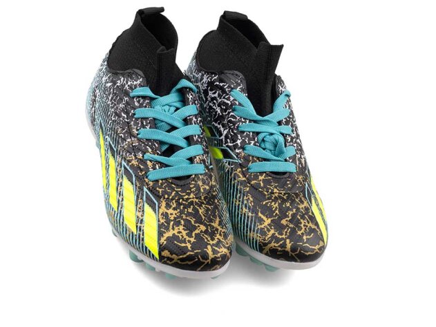 Sportaç 102 Garson Krampon Çoraplı - Siyah/Sarı/Su Yeşili - 2