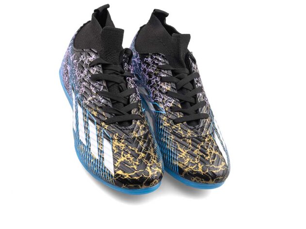 Sportaç 102 Merdane Halısaha Çoraplı - Rugan/Siyah/Beyaz/Mavi - 2