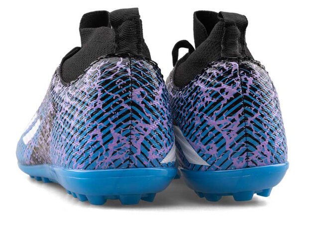 Sportaç 102 Merdane Halısaha Çoraplı - Rugan/Siyah/Beyaz/Mavi - 3