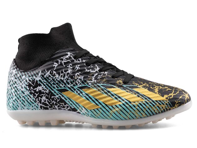 Sportaç 102 Merdane Halısaha Çoraplı - Siyah/Gold/Su Yeşili - 1