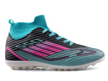 Sportaç 103 Merdane Halısaha Çoraplı - Siyah/Fuşya/Su Yeşili - 1