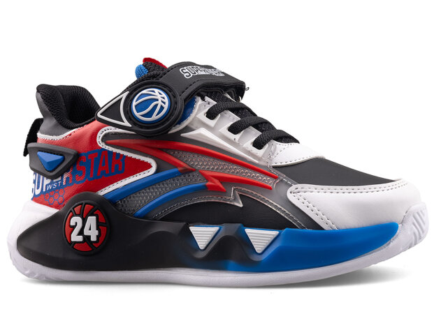 Süperstar 024 Patik Cilt - 1 Beyaz/Kırmızı/Sax - 1