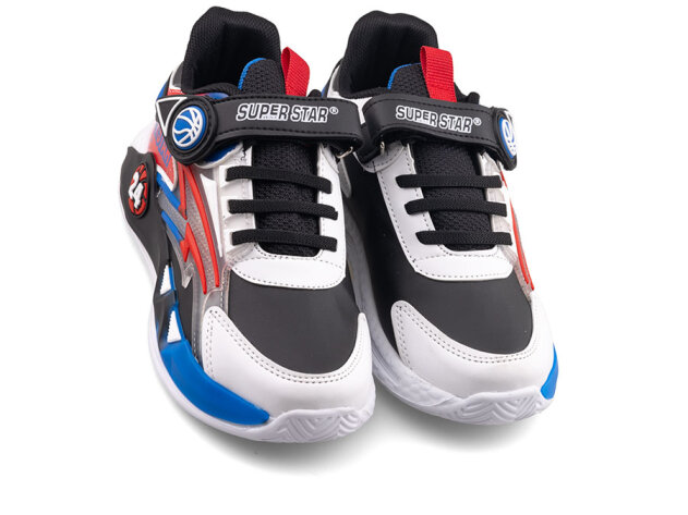 Süperstar 024 Patik Cilt - 1 Beyaz/Kırmızı/Sax - 2