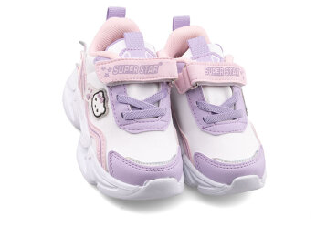 Superstar 305 Bebe Cilt Işıklı - 3 Lila/Beyaz/Pembe - 2