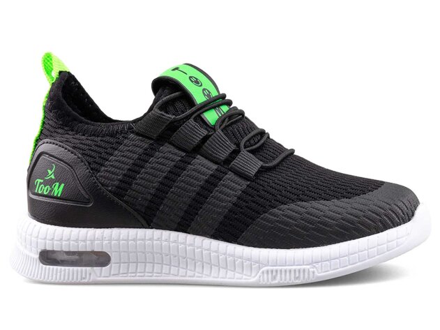 Toom T3434 Patik Triko Işıklı - Siyah/F. Yeşil - 1