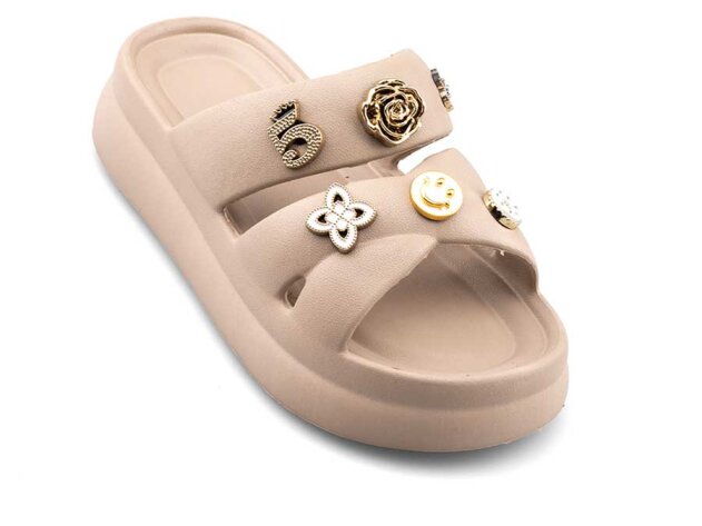 Twingo 510 Zenne Terlik Taşlı - Kum - 2