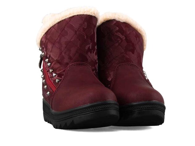 Twingo 6411 Filet Bot Kürklü - Bordo - 2