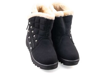 Twingo 6411 Filet Bot Kürklü - Siyah/Bej - Twingo