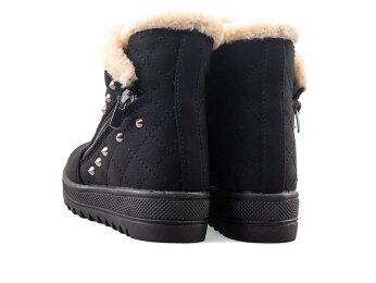 Twingo 6411 Filet Bot Kürklü - Siyah/Bej - 3