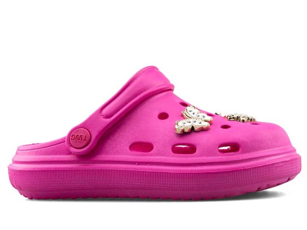 Twingo 755 Filet Terlik Taşlı - Fuşya - 1