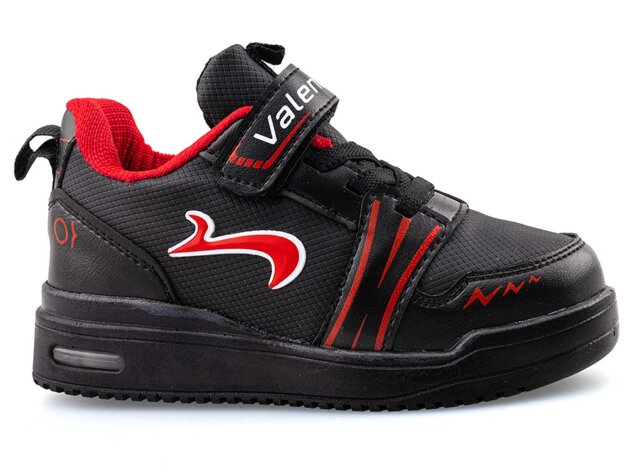 Valent 0036V Patik Işıklı Cilt - Siyah/Kırmızı - 1