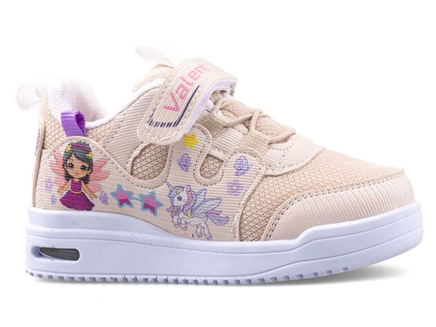 Valent 0038 Patik Anrk Işıklı - Krem/Lila - 1