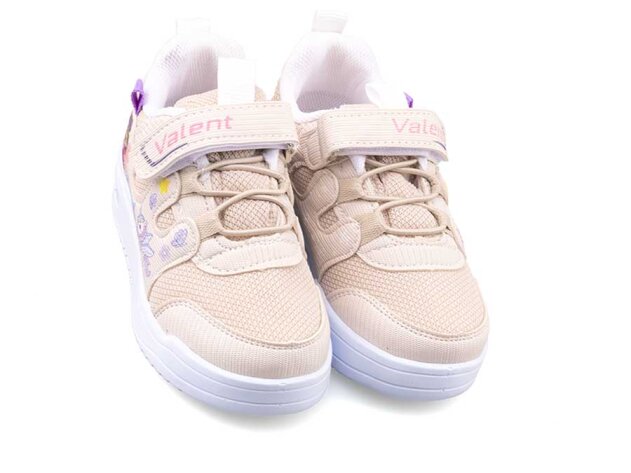 Valent 0038 Patik Anrk Işıklı - Krem/Lila - 2