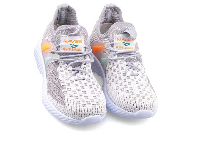 Waves 010 Patik Triko - Buz/Oranj/Su Yeşili - 2