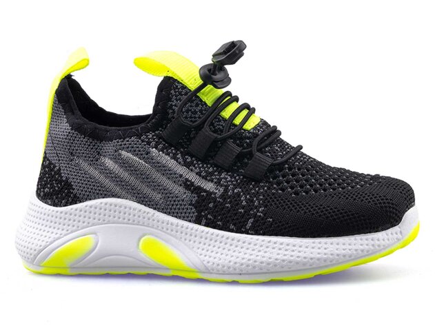 Waves 128 Patik Triko - Siyah/Sarı - 1