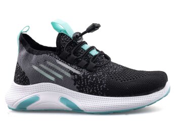 Waves 128 Patik Triko - Siyah/Su Yeşili - waves