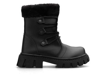 Waves 200 Patik Bot - Siyah/Cilt/Siyah Kürklü - 5