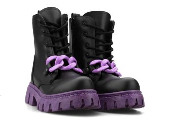 Waves 210 Filet Bot - Siyah/Cilt/Lila/Zincirli - 6