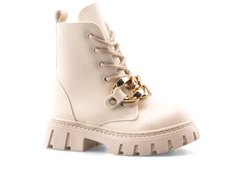 Waves 210 Patik Bot - Krem/Cilt/Altın/Zincirli - Waves 