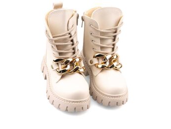 Waves 210 Patik Bot - Krem/Cilt/Altın/Zincirli - Waves 