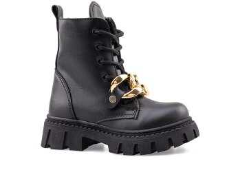 Waves 210 Patik Bot - Siyah/Cilt/Altın/Zincirli - Waves 