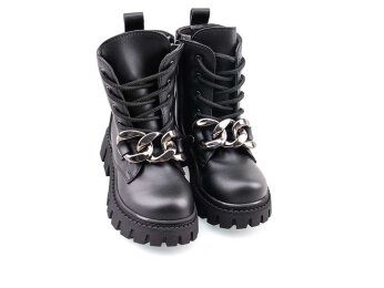 Waves 210 Patik Bot - Siyah/Cilt/Gümüş/Zincirli - waves